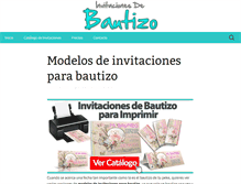 Tablet Screenshot of invitacionesdebautismo.com
